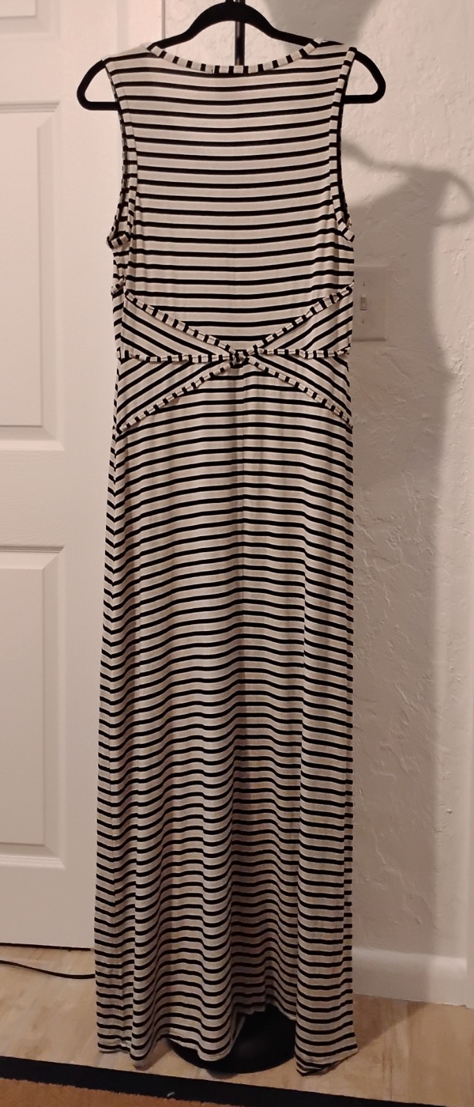 Matty M Ladies’ Striped Long Maxi Dress Oatmeal Size L