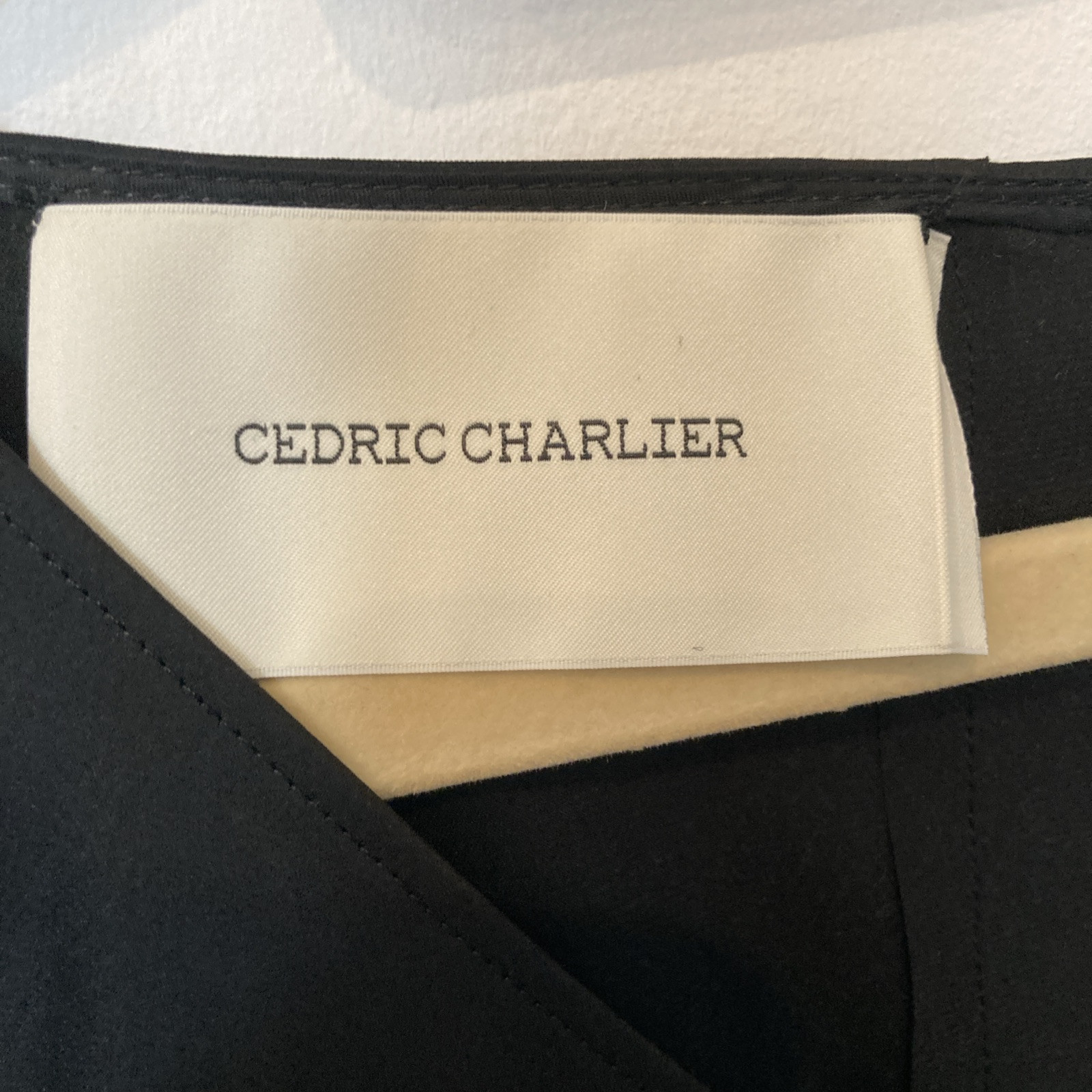 Cedric Charlier Womens Side Zip (used Once) Long Dress Black Italian Cut