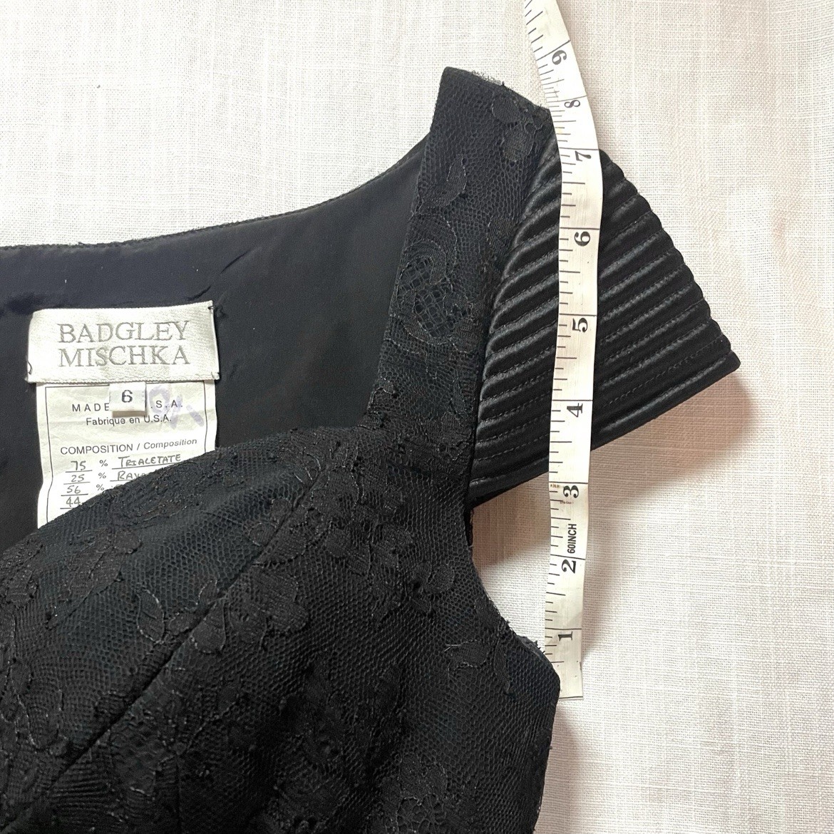Vintage Badgley Mischka Archival Runway Sample Silk Corset Black Guest Dress 6