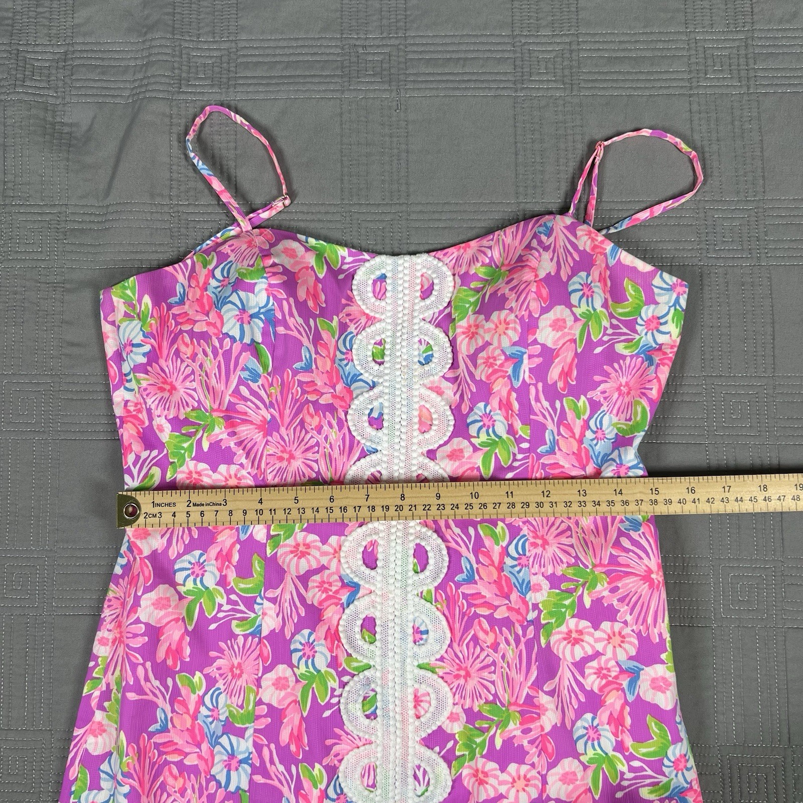 Lilly Pulitzer Shelli Stretch Fitted Dress Amethyst Moms The Word Mini Size 8