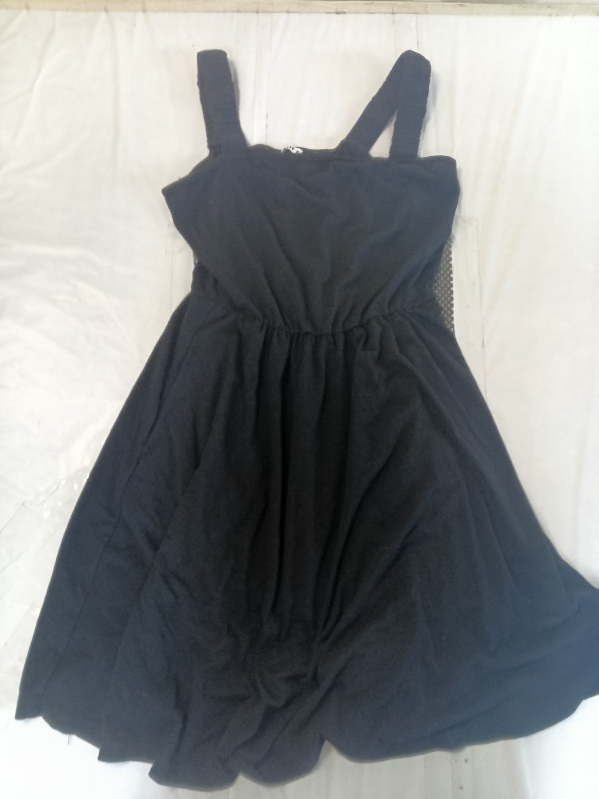 HUHOT black backless fit and flare party dress MEDIUM