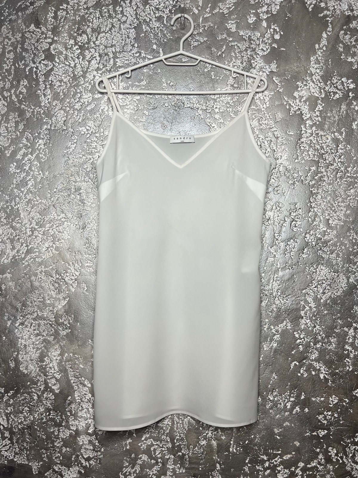 Sandro Paris White Slip Dress Size 1 US 4 EU 36 Sleeveless Minimalist