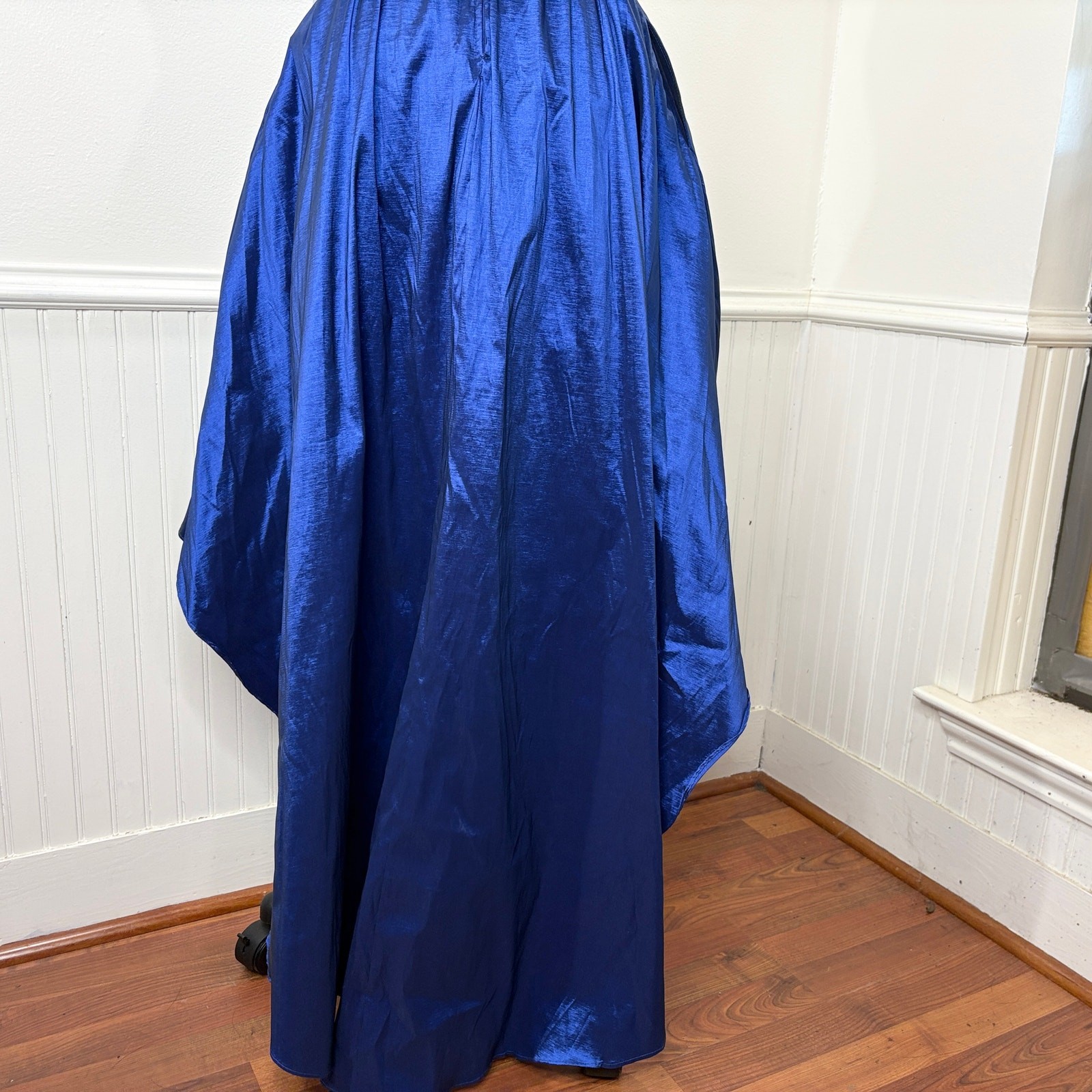 B Darlin Size 5/6 Dress Cocktail Hoco Prom Vintage Hi-Low Princess Taffeta Blue