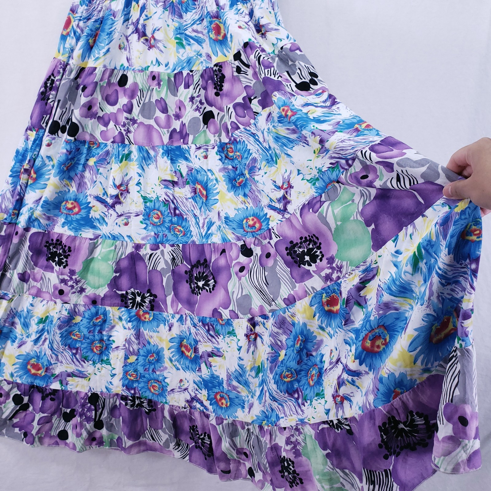 Flora Paris Design Made In French A Line Dress Size Small Floral Multicolor