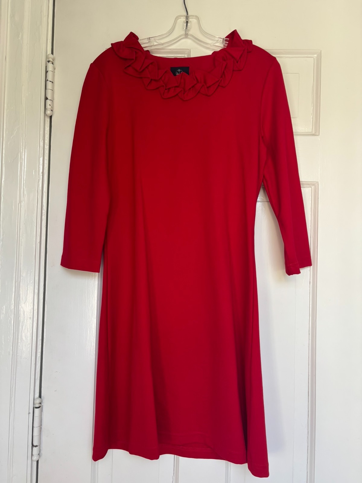 SAILOR SAILOR Women’s Medium Red Ruffle Collar Dress NWT