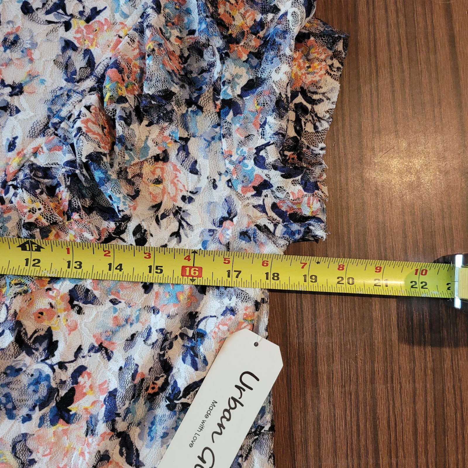 NWT Women Abstract Round Neck Pullover Slip On Floral Dress Short Size Medium