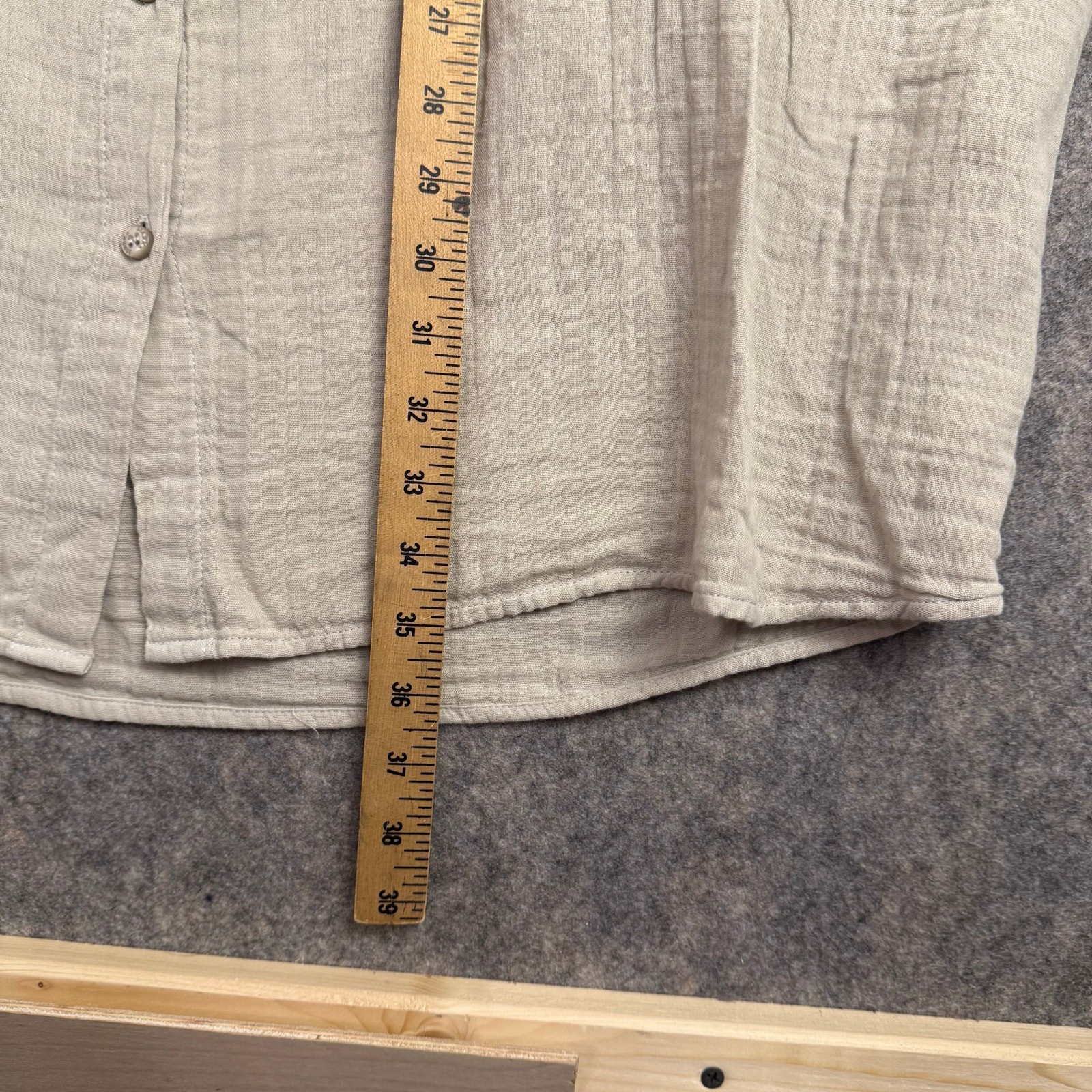 Stark X Women’s Short Sleeve Button Up Dress Beige Size Medium EUC 064