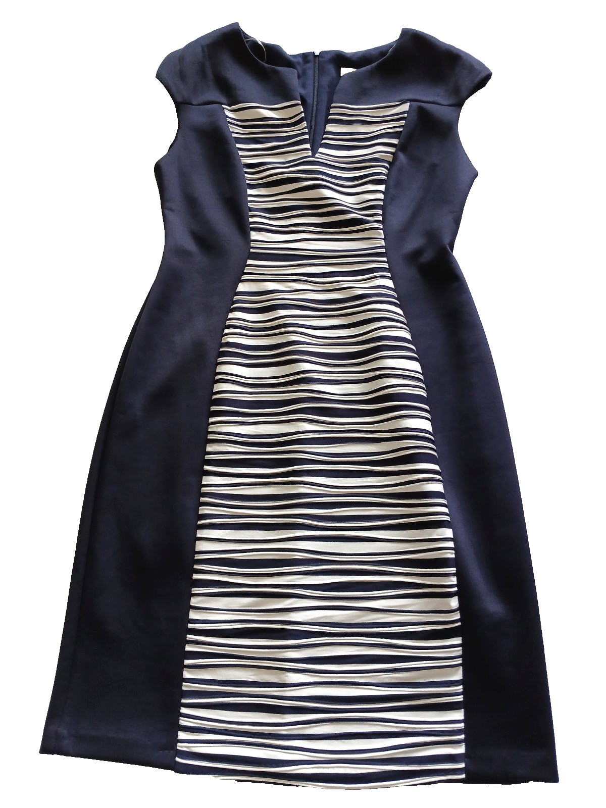 Db Established 1962 Classic Navy Blue & White Bodycon Dress Style Size 12