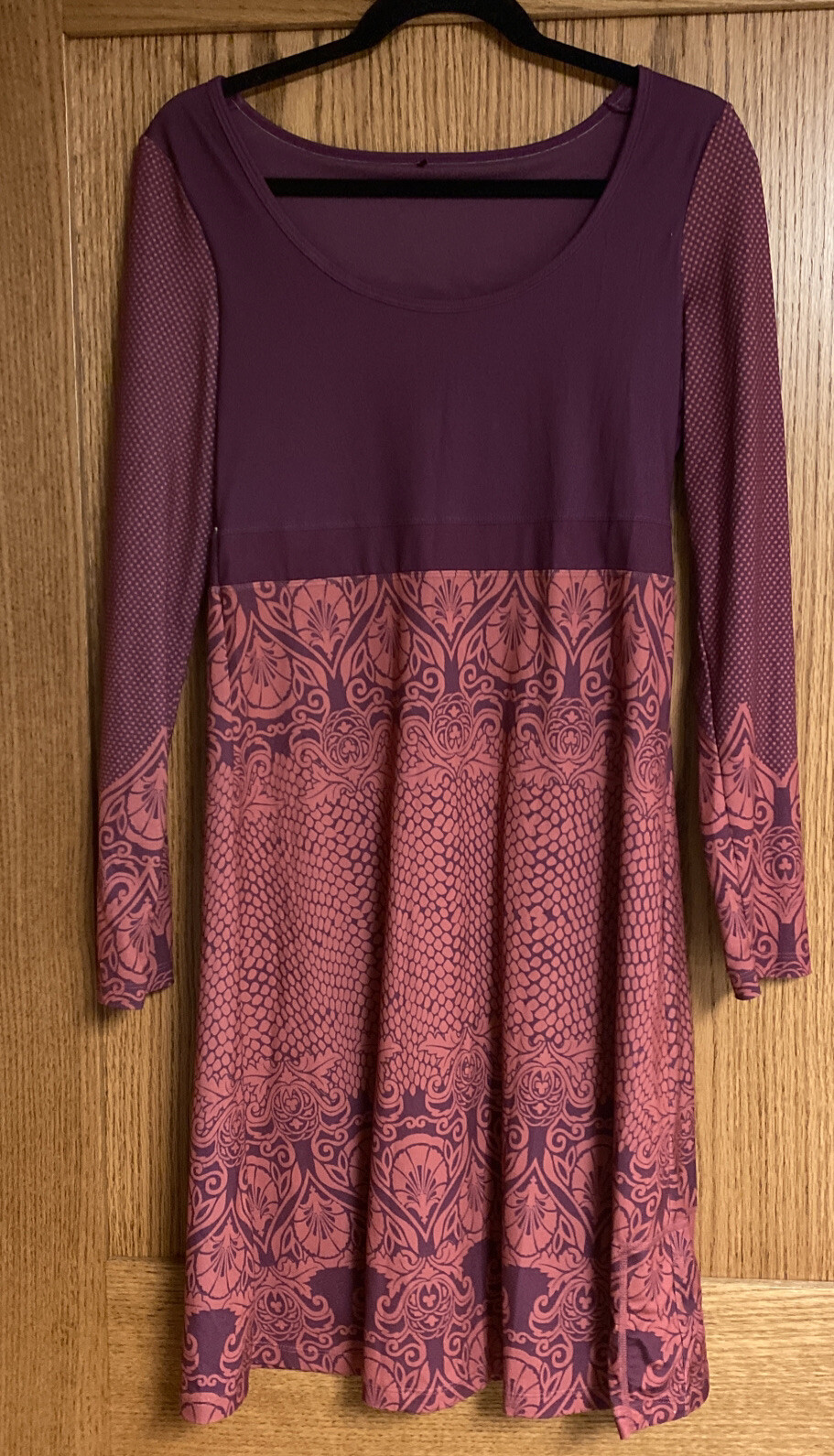 WOMENS PRANA MULTICOLOR Floral Berry PRINT YOGA Fall SHELF BRA DRESS ~ M