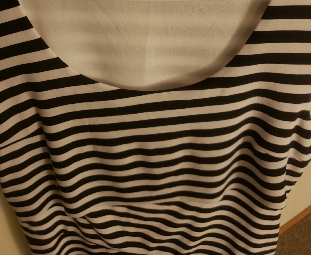 Coldwater Creek Black & White, Soft Layered Maxi Dress, Size Small, Cute!NWOT!
