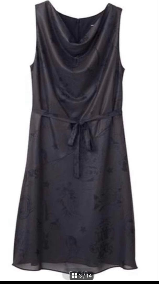 HYSTERIC GLAMOUR Skull All-over Print Drape Dress Black 38