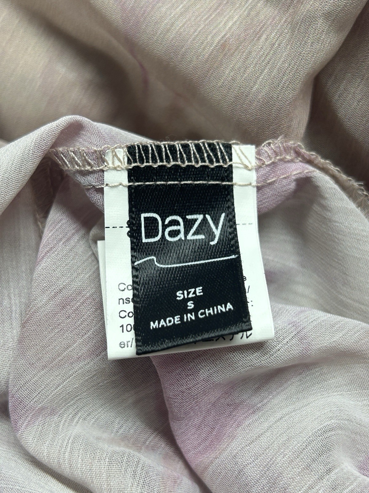 Pink Floral Wrap Dress Small Romantic Flowy Ankle Length Balloon Sleeves By Dazy