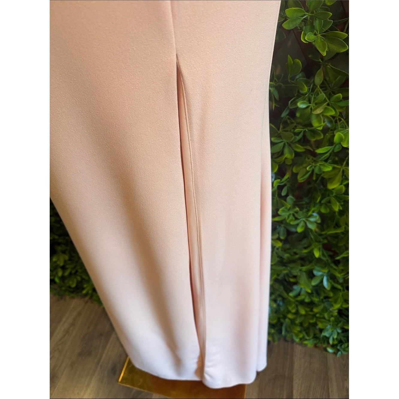 NWT- Elegant Perception Light Pink Off-the-Shoulder Bow Maxi Dress
