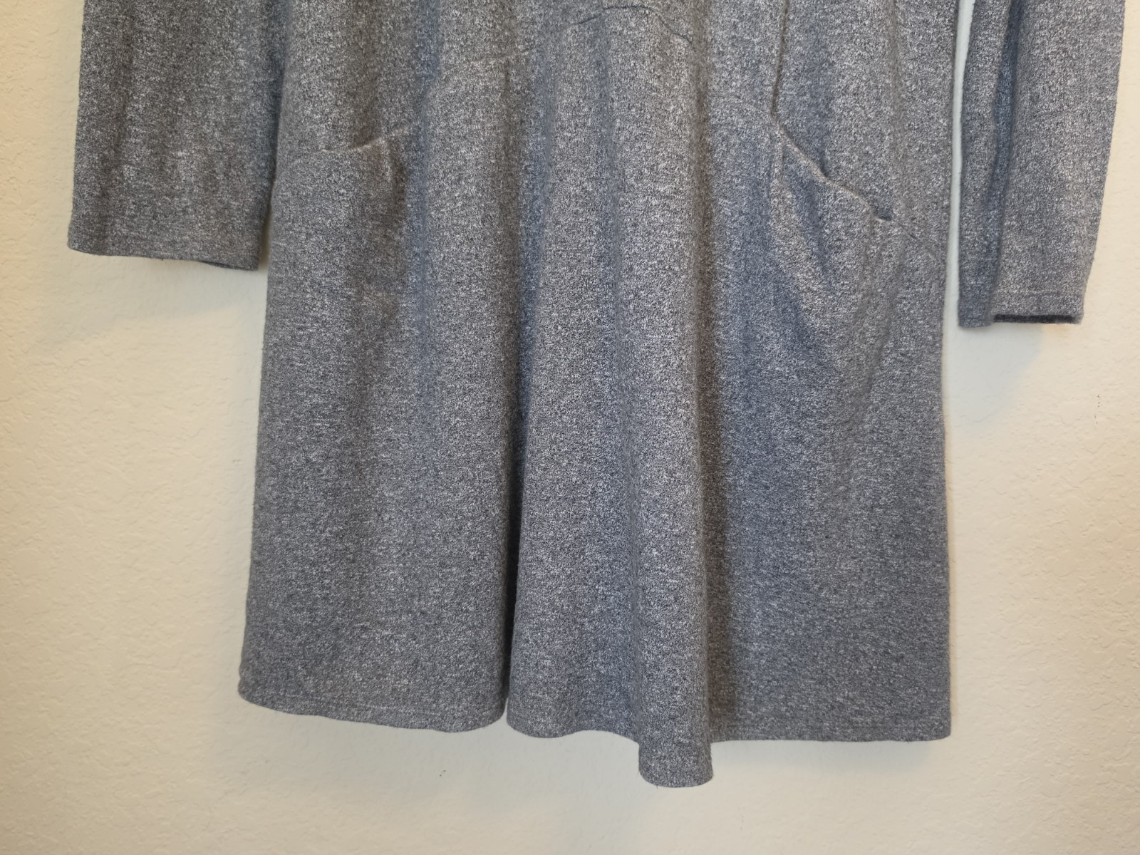 Pure Jill Knit Shift Dress Womens Size Small Grey Pocketed Preppy Minimalist