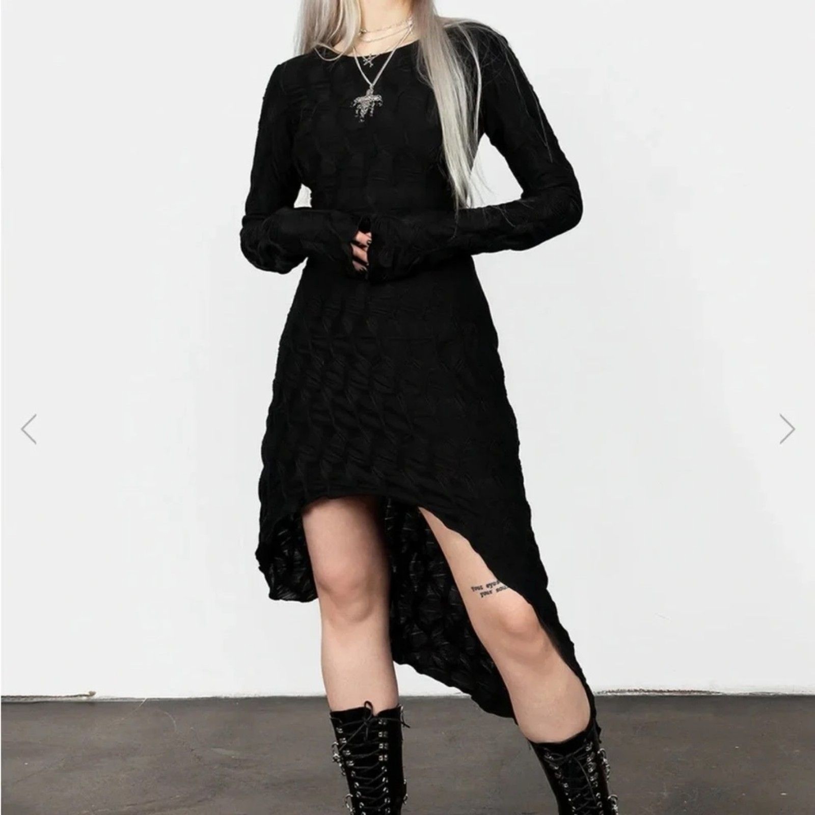 Disturbia – Disquiet Asymmetric Midi Dress – UK 14 / US 10 – NWT