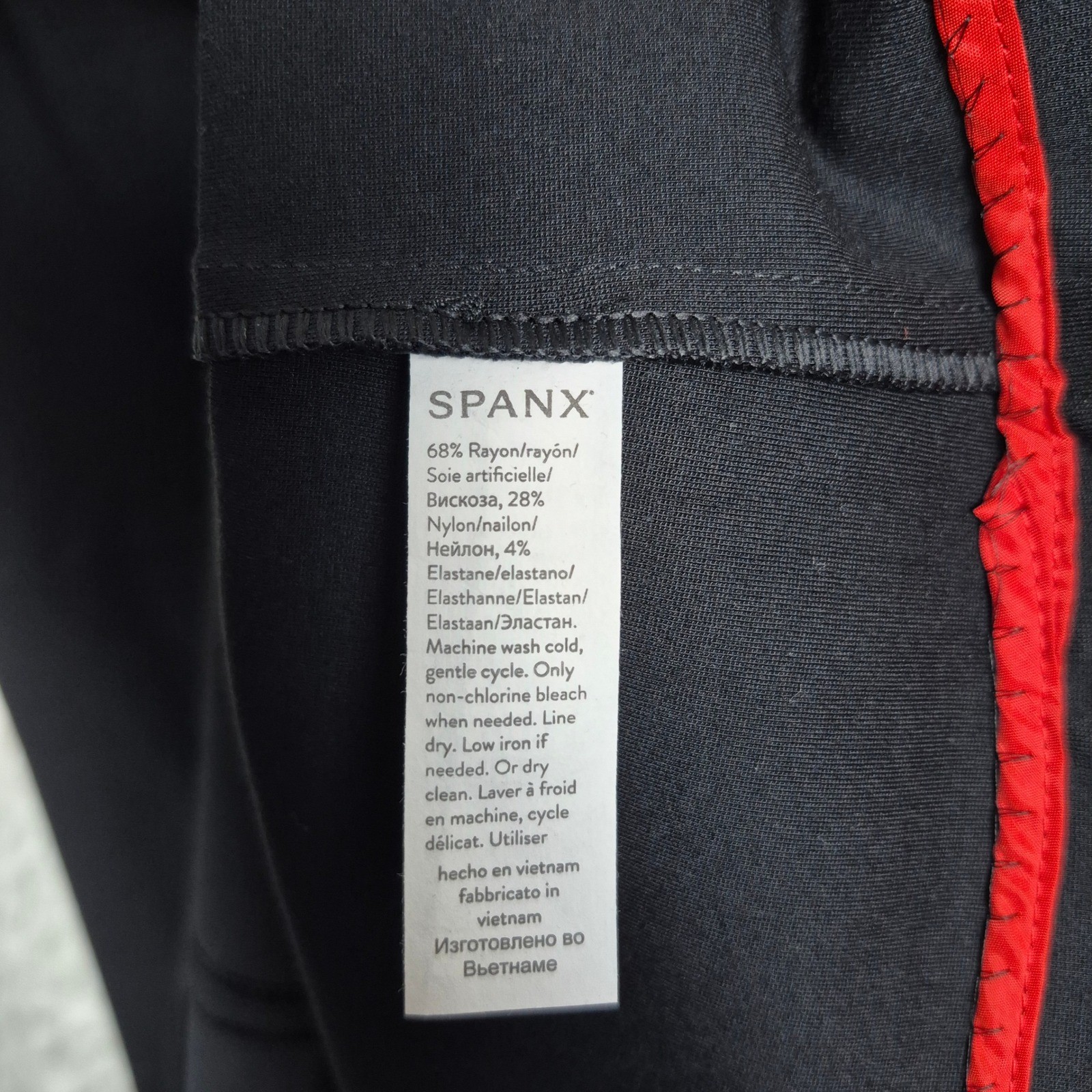 Spanx The Perfect Fit & Flare Dress Classic Black Sleeveless Pockets Large Ponte