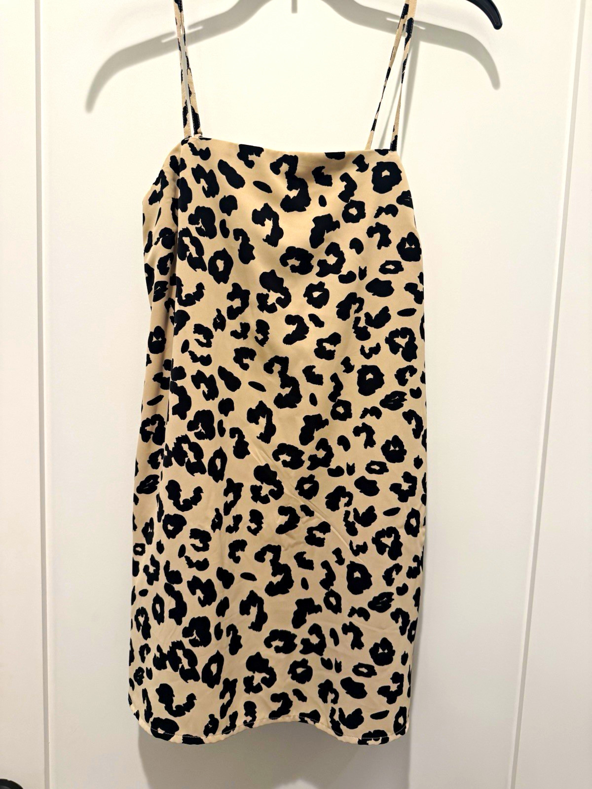 Abercrombie & Fitch Beige/Black Leopard Romper Square Neck Strappy Short XS