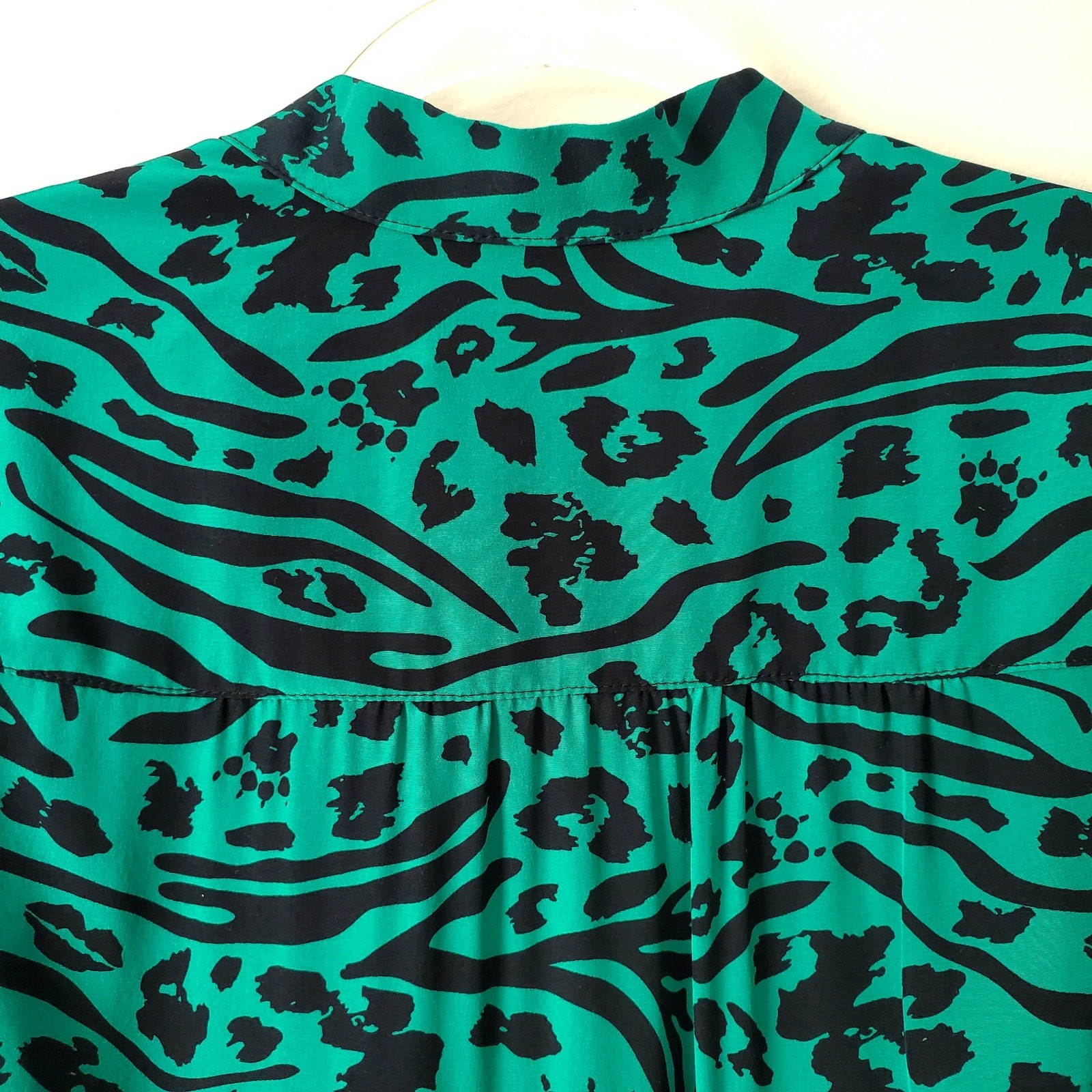Amanda Uprichard Kelly Green Black Silk Belted Dress S Modern Career Classic USA