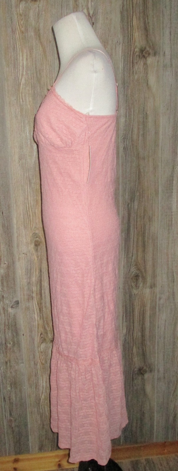 No Boundaries New Womens Pink Lace Trim Spaghetti Strap Maxi Dress Sz Small 4-6