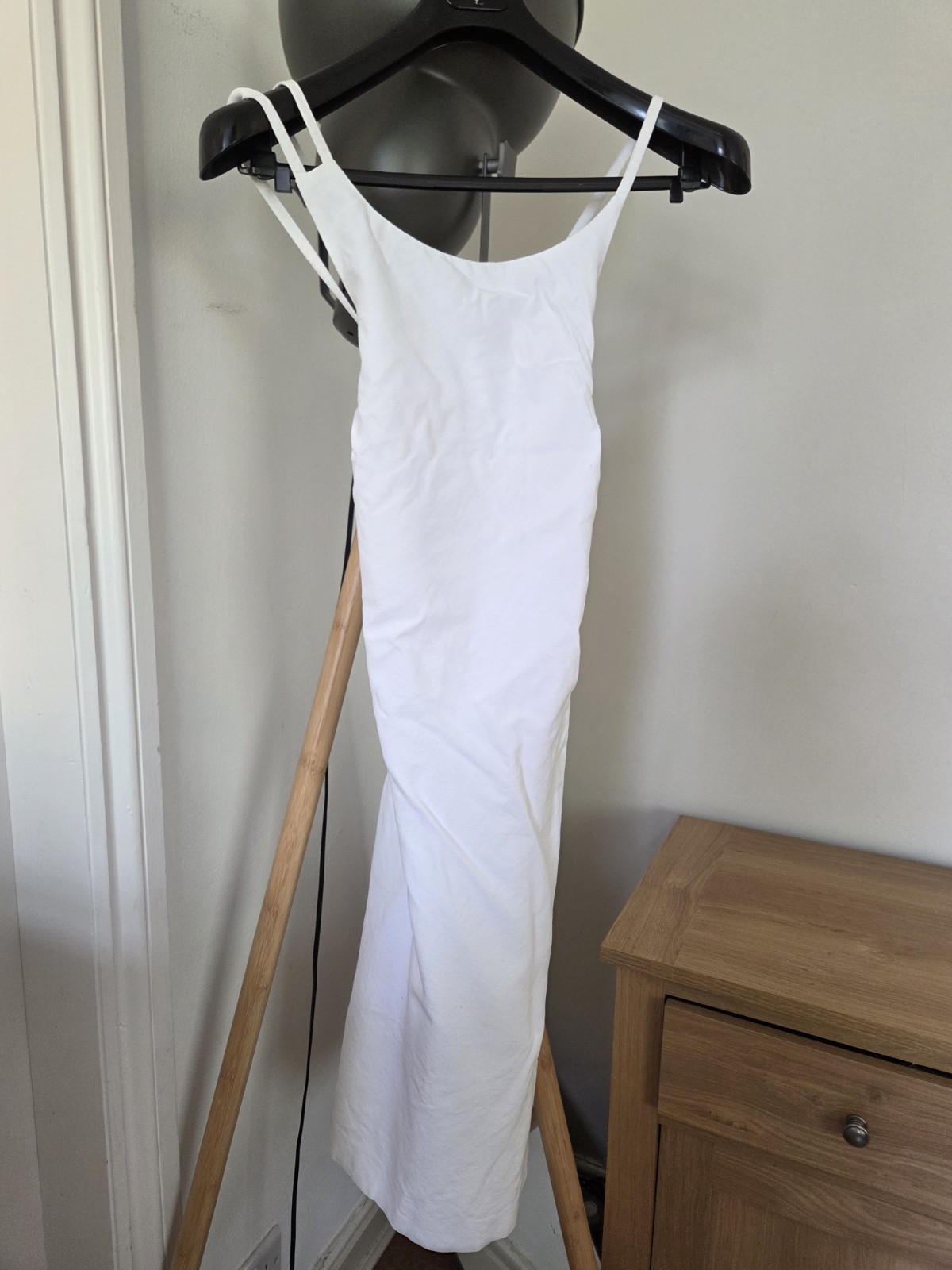 Vintage 90s Versus Gianni Versace White Mini Strappy Backless Dress Y2K UK8 -10