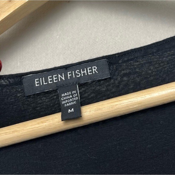 Eileen Fisher Black Lyocell Silk Blend Cowl Neck Jersey Midi Witchy Dress Size M