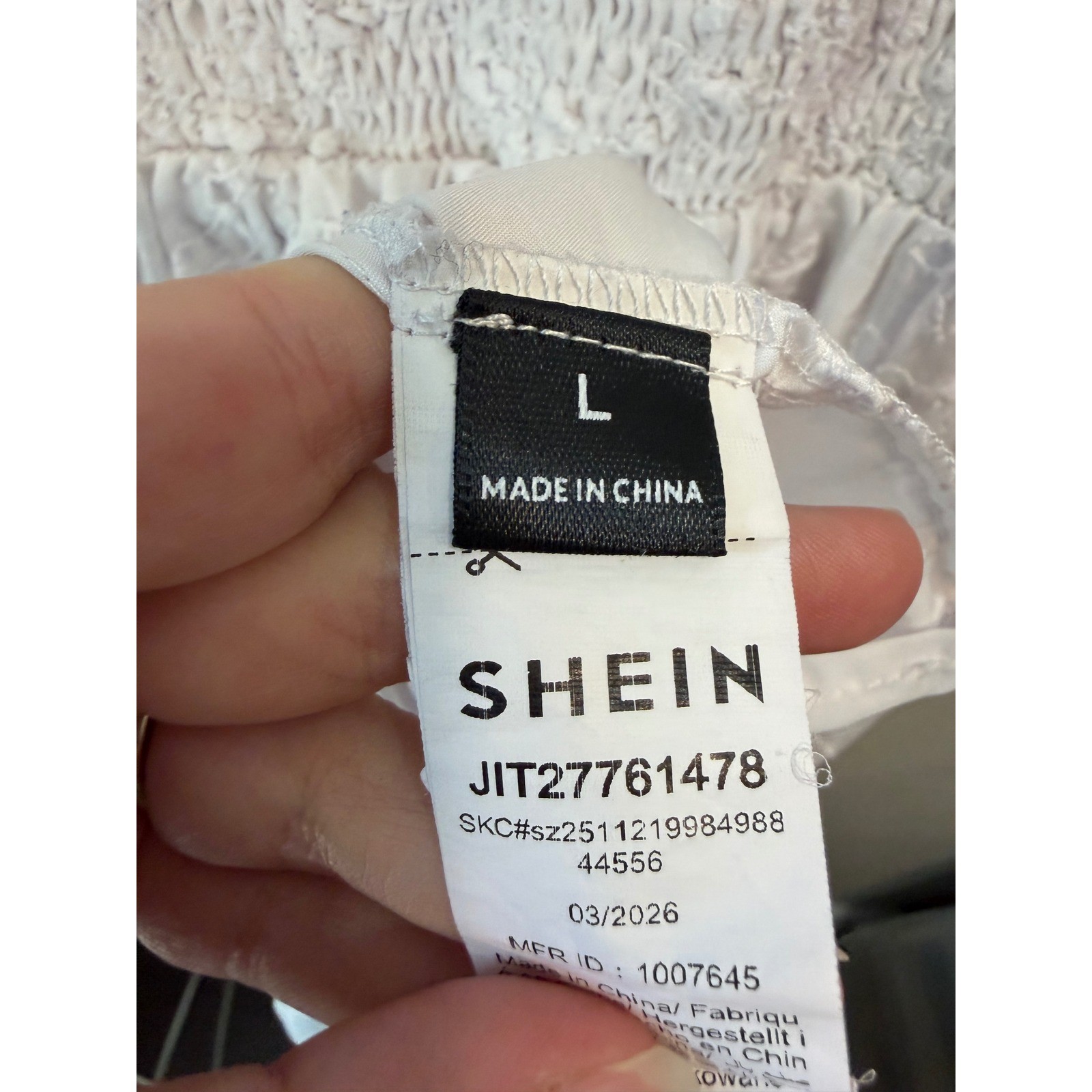 Shein White Eyelet Embroidered Maxi Dress Flutter Sleeve Smocked Back Large