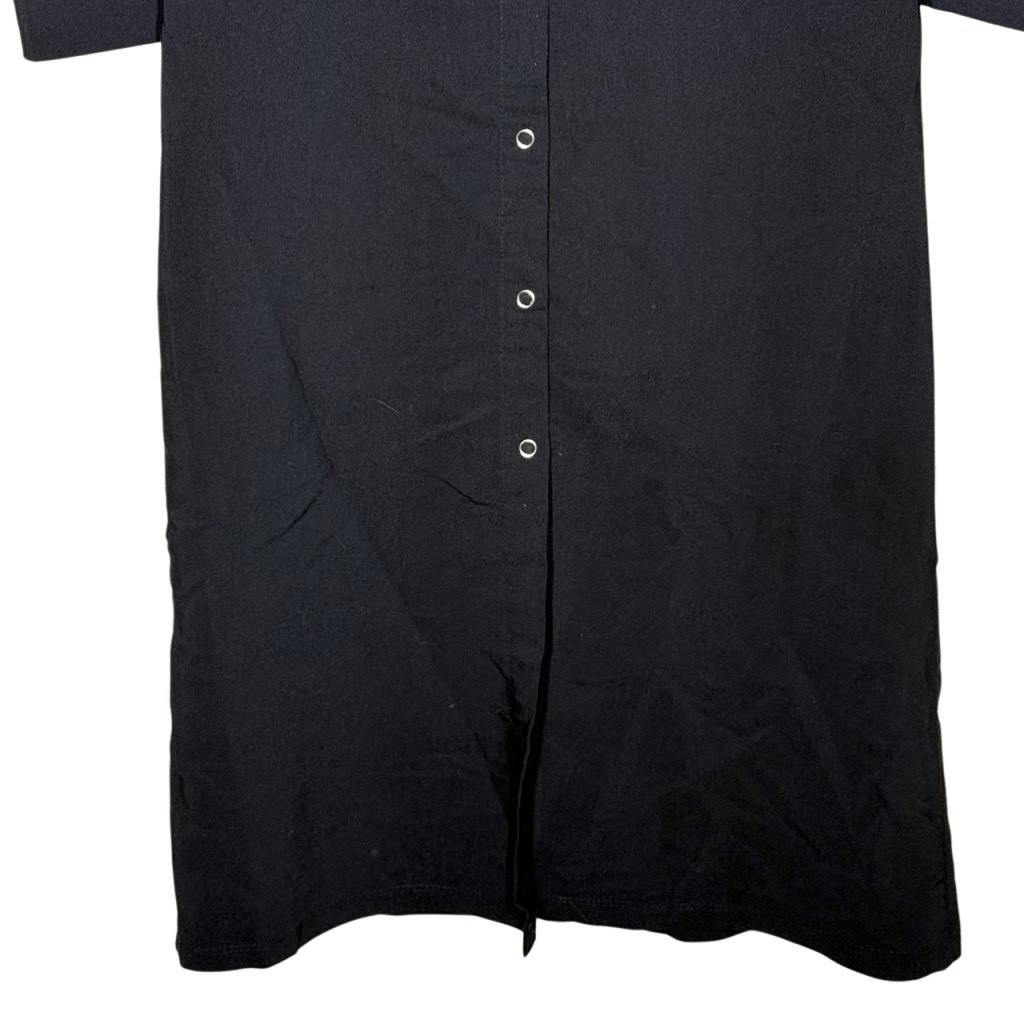 Vintage Chesley Black Long Sleeve Button Up Dress Shirt Collared Snap Closure