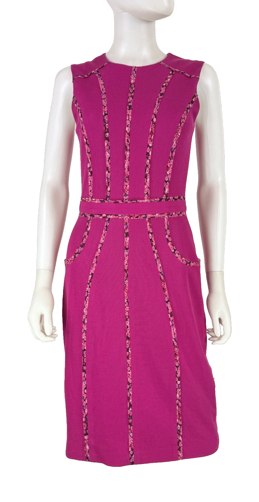 Jason Wu Auth Pink Cotton Stretch Dress 6 US 42 IT M Zip Sleeveless Silk Lined