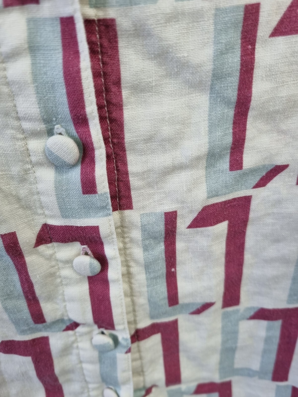 LEO LIN Linen Retro Print Shirt Midi Dress Wprkwear Size 8 AU Preloved
