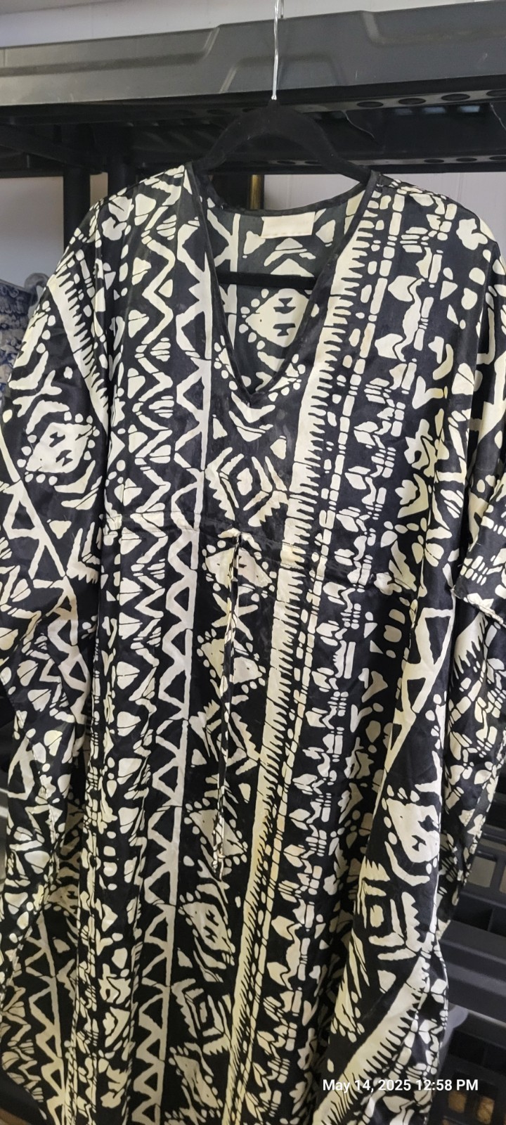 Robe Kimono Style Silky V Neck Dress Empire Tie Waste