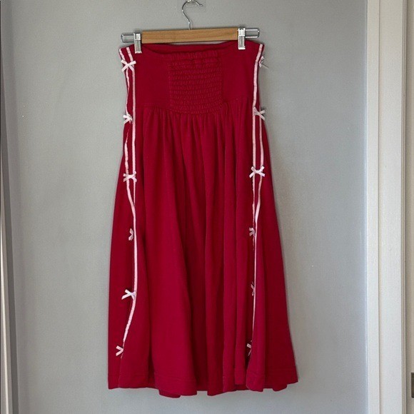 Daily Practice Anthropologie Strapless Side Bow Midi Dress Small