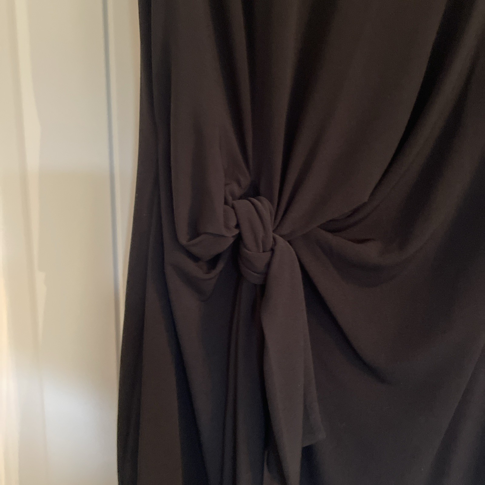 Michael Kors Side Tie Detail Waist Black Size Medium. Short Sheath Mini Dress…