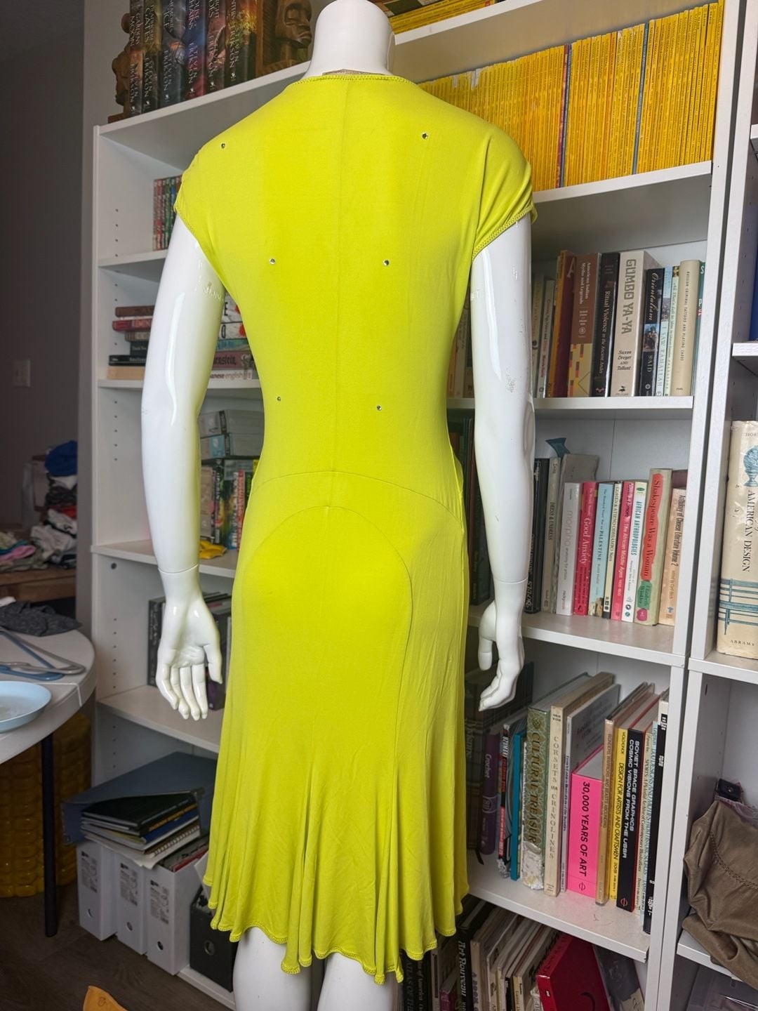 NWT Vintage Class Roberto Cavalli Lime Green Orchid Midi Dress