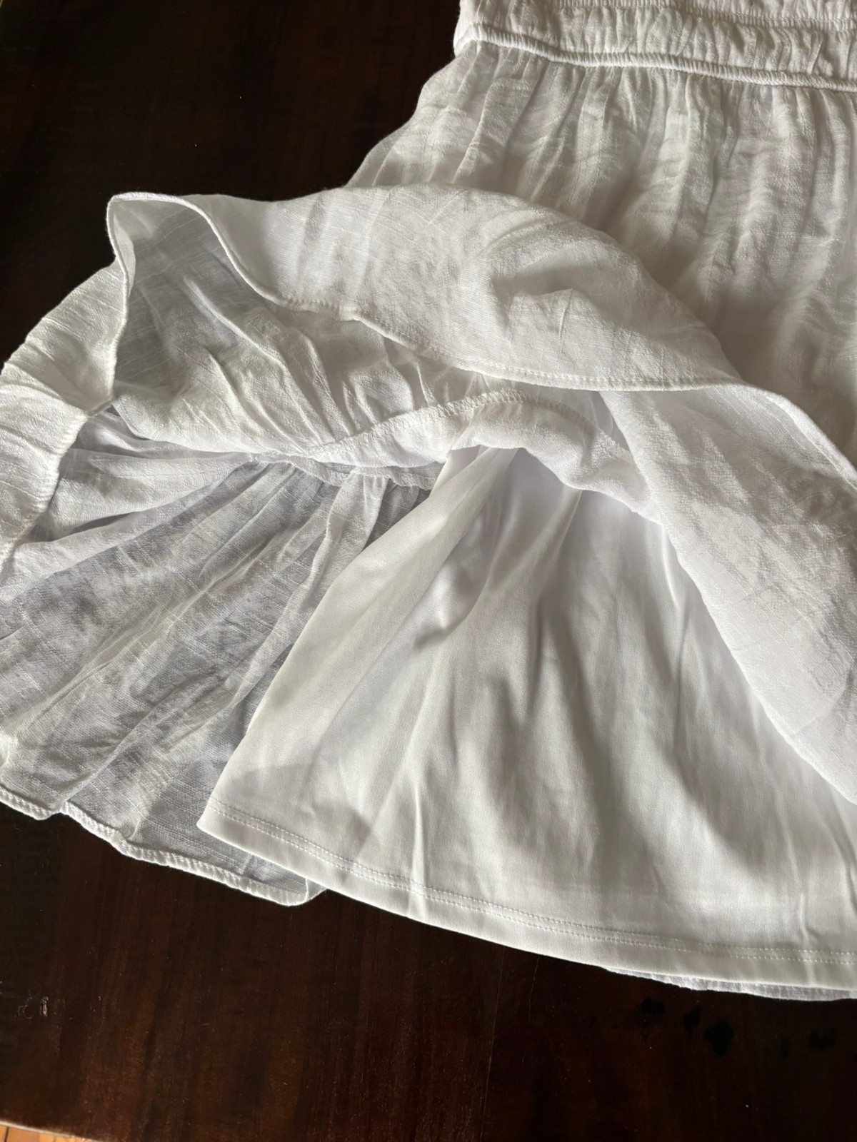 Trixxi White Tie-Shoulder cotton sundress