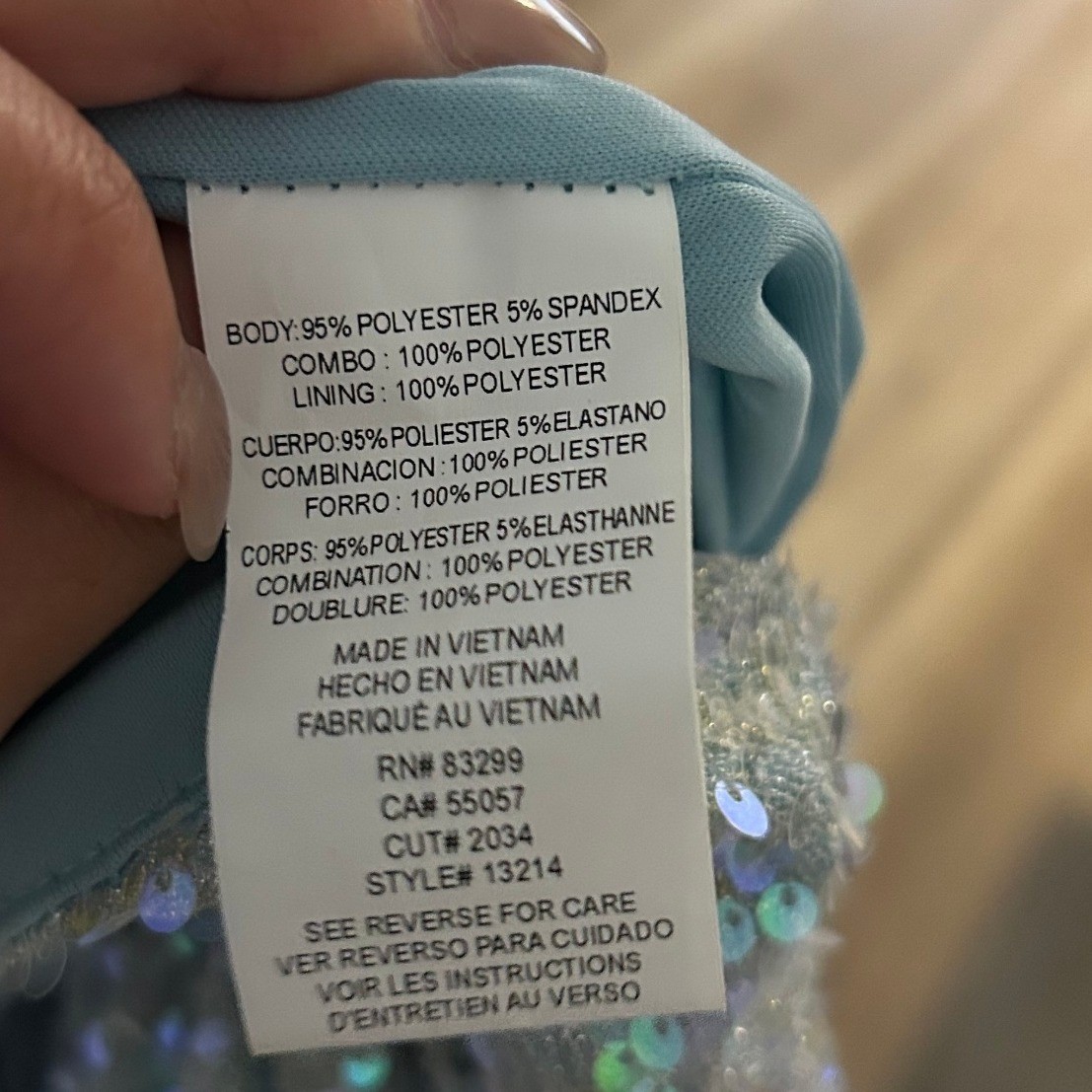 Jump Apparel Sequin Mini Dress Size Small Iridescent Open Back Tie Detail