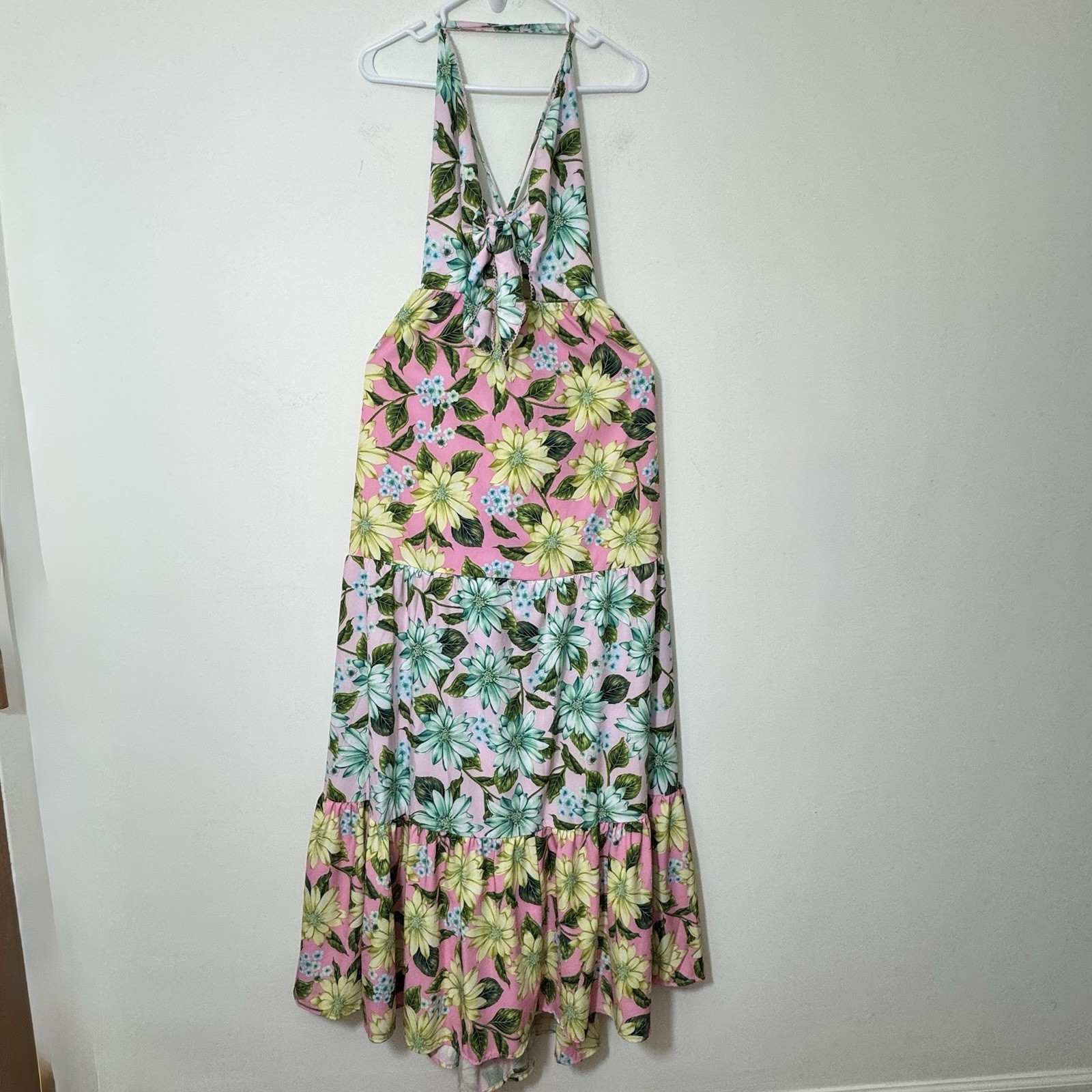 Agua Bendita x REVOLVE Fairy Maxi Dress Size L Conga Multi Floral New