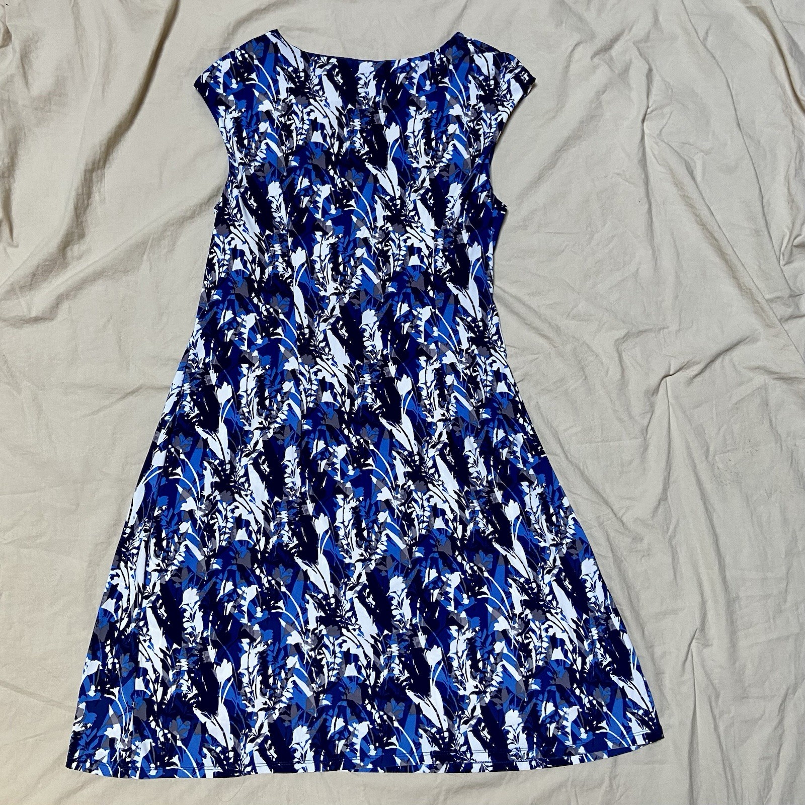 Blue, Black, Grey and White Dress Barn Dress Size XL