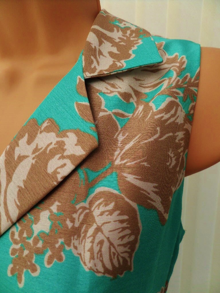 ELIZA J TURQUOISE GOLD IVORY FLORAL SATEEN 50’S PLEAT FLARE MIDI DRESS 8 NWOT