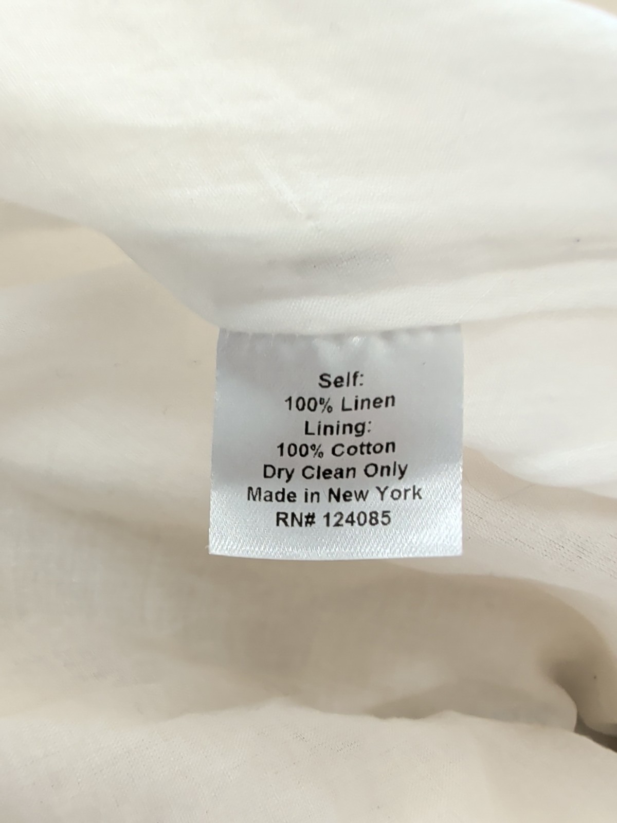 Lisa Perry Tiered 100% Linen Off White Midi Dress Made NY Whimsical Retro Sz 0