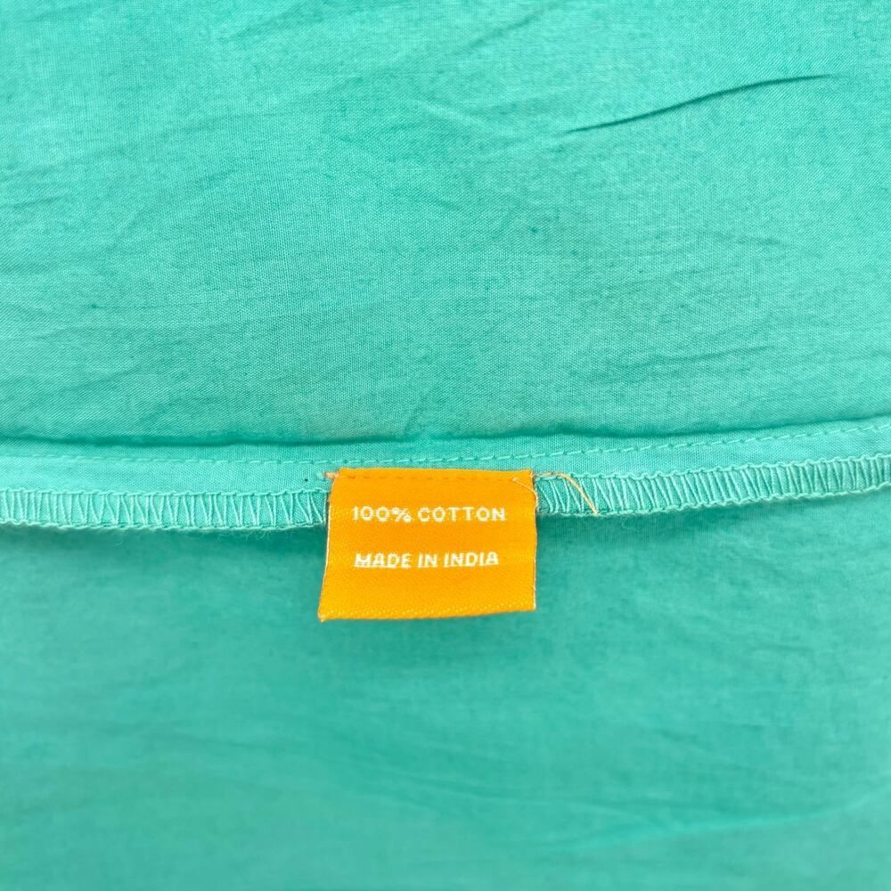 Oliphant NEW Tie Strap Button Cotton Poplin Midi Dress in Ombre Green – Size XS