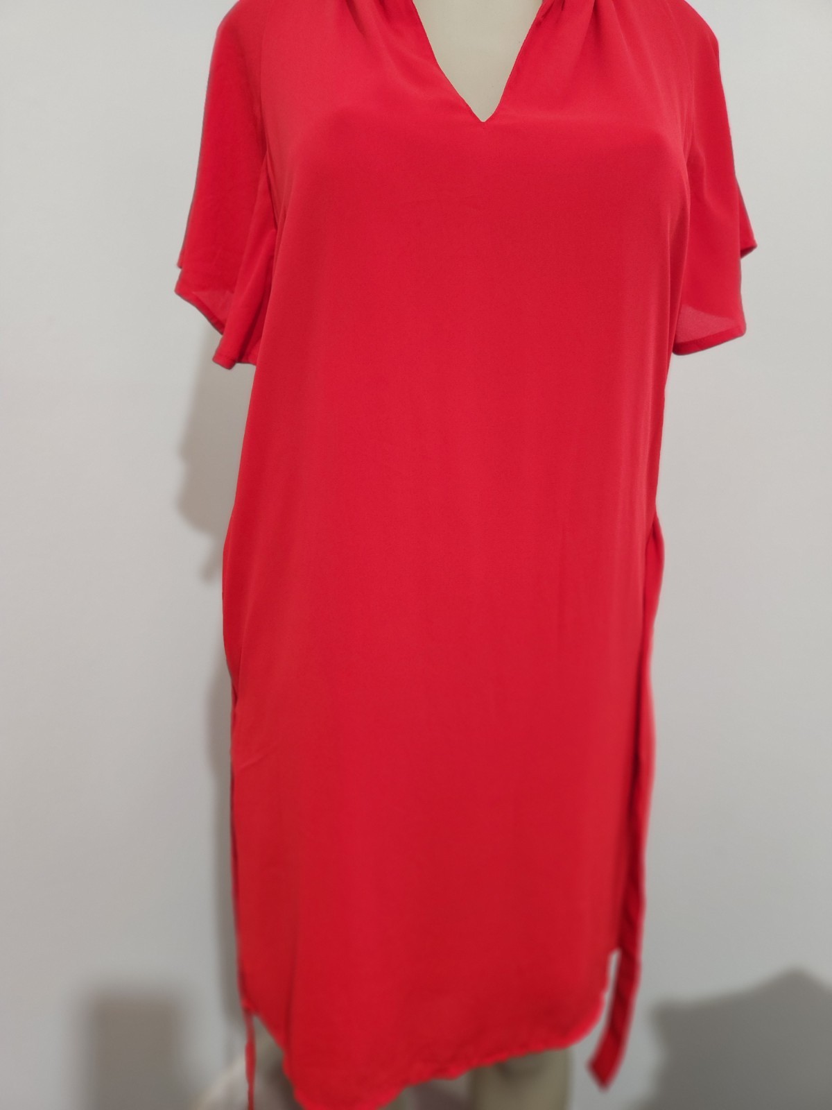 Gag Women’s Poyester Ruffle Sleeve Red Dress Saze XS #5