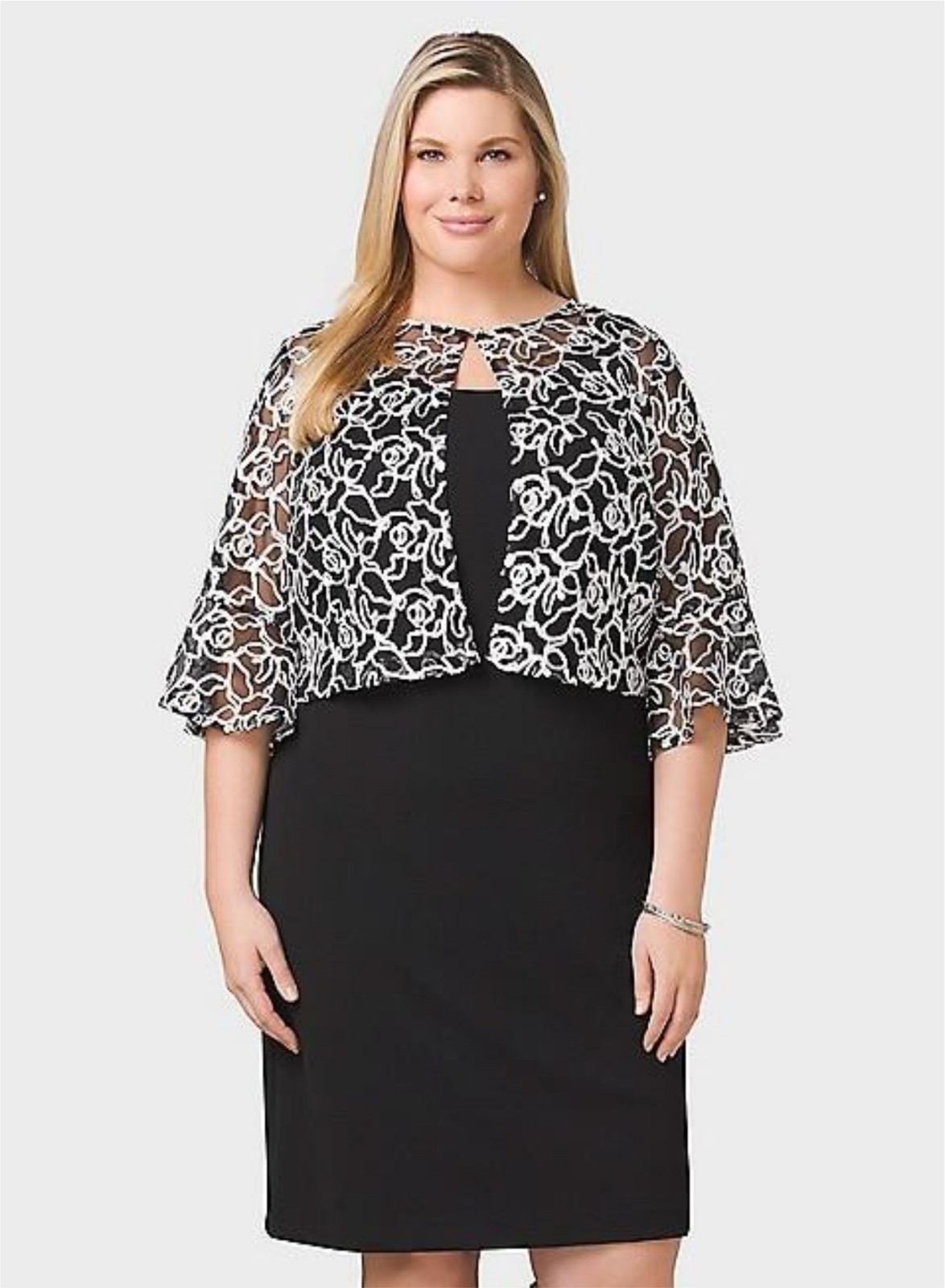 Women’s Plus Size Party Dress & Embroidered Jacket 14/16/18/20 22/24 ROZ & ALI