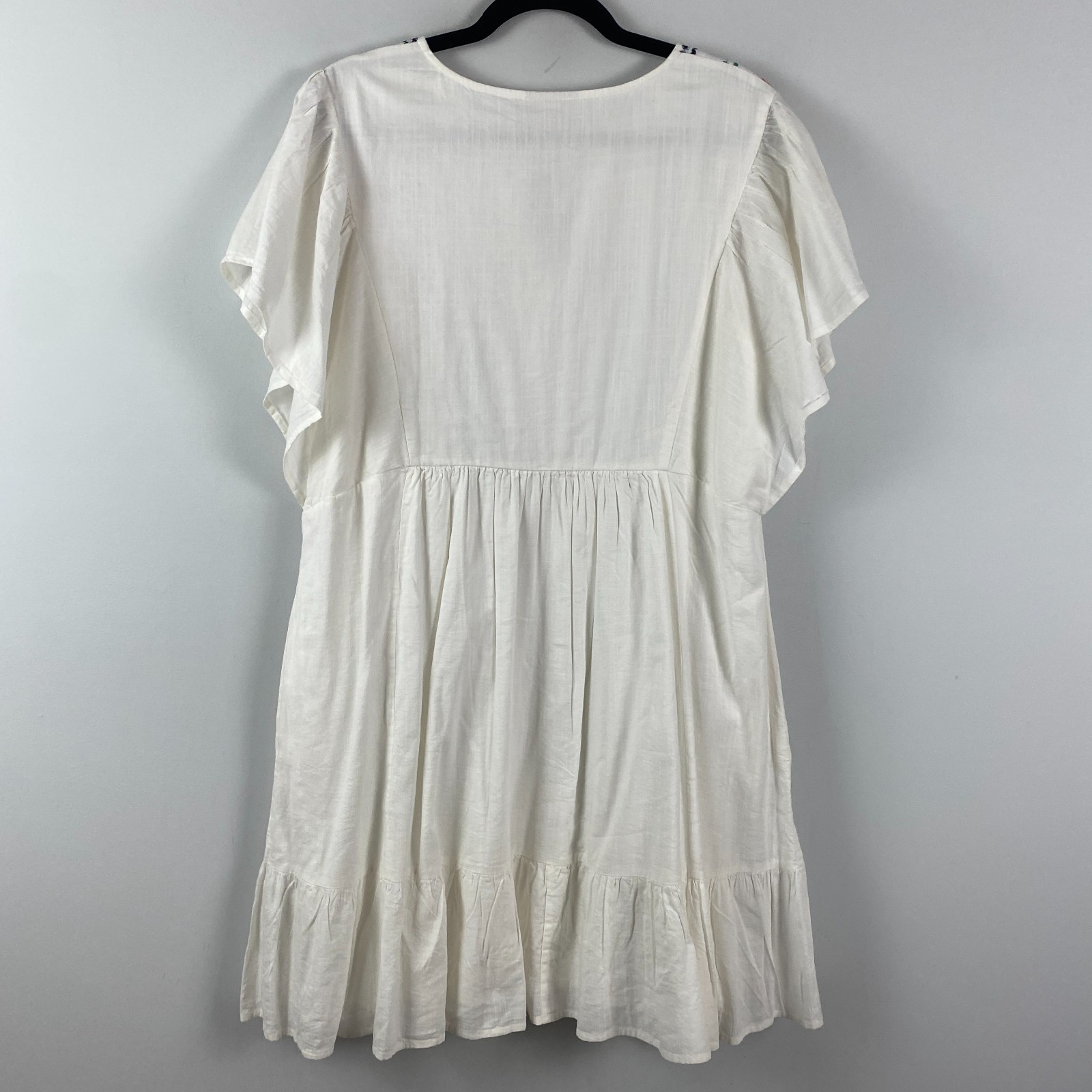 Knox Rose Kimono Short Sleeve Embroidered A-Line Dress Size XXL Ivory