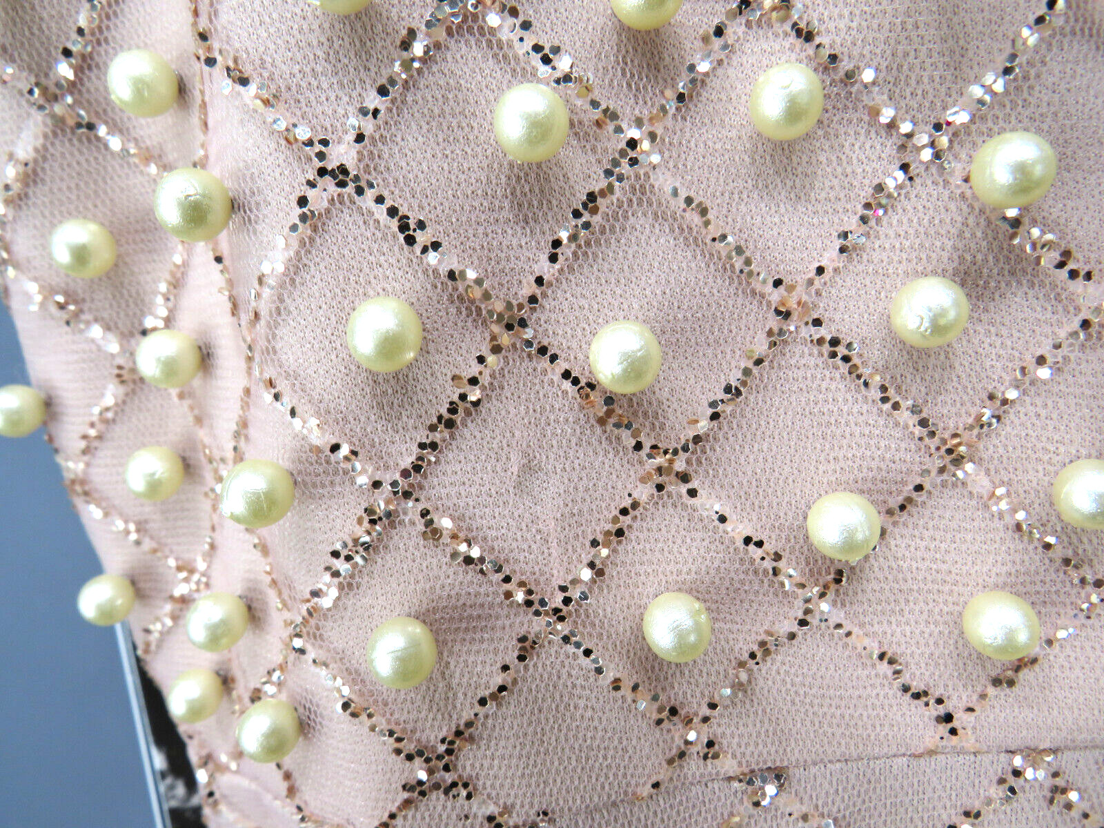 Liv Foster Pearl On Mesh Column Gown MSRP $450 Size 0 # 12B 2114 Blm
