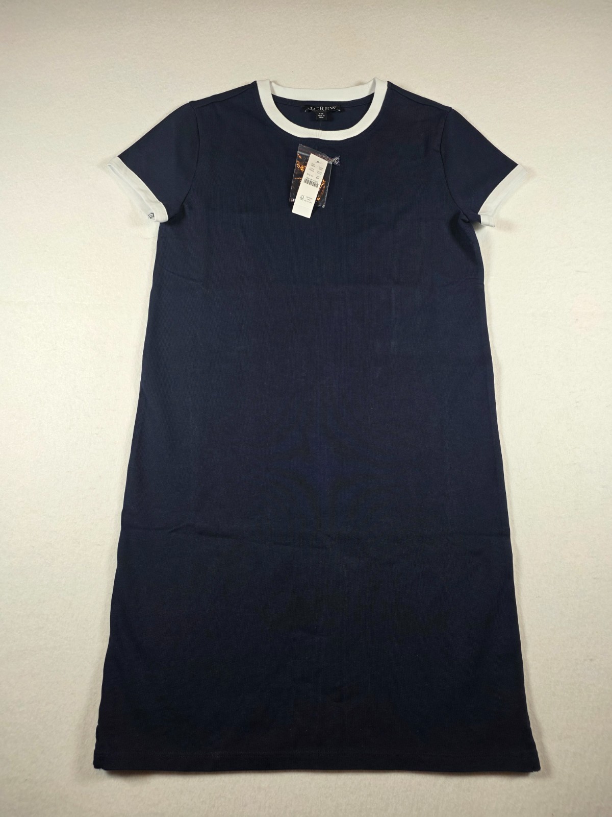J.Crew Mini T-Shirt Dress Womens XXS Navy Blue Short Sleeve Crew Neck CV624