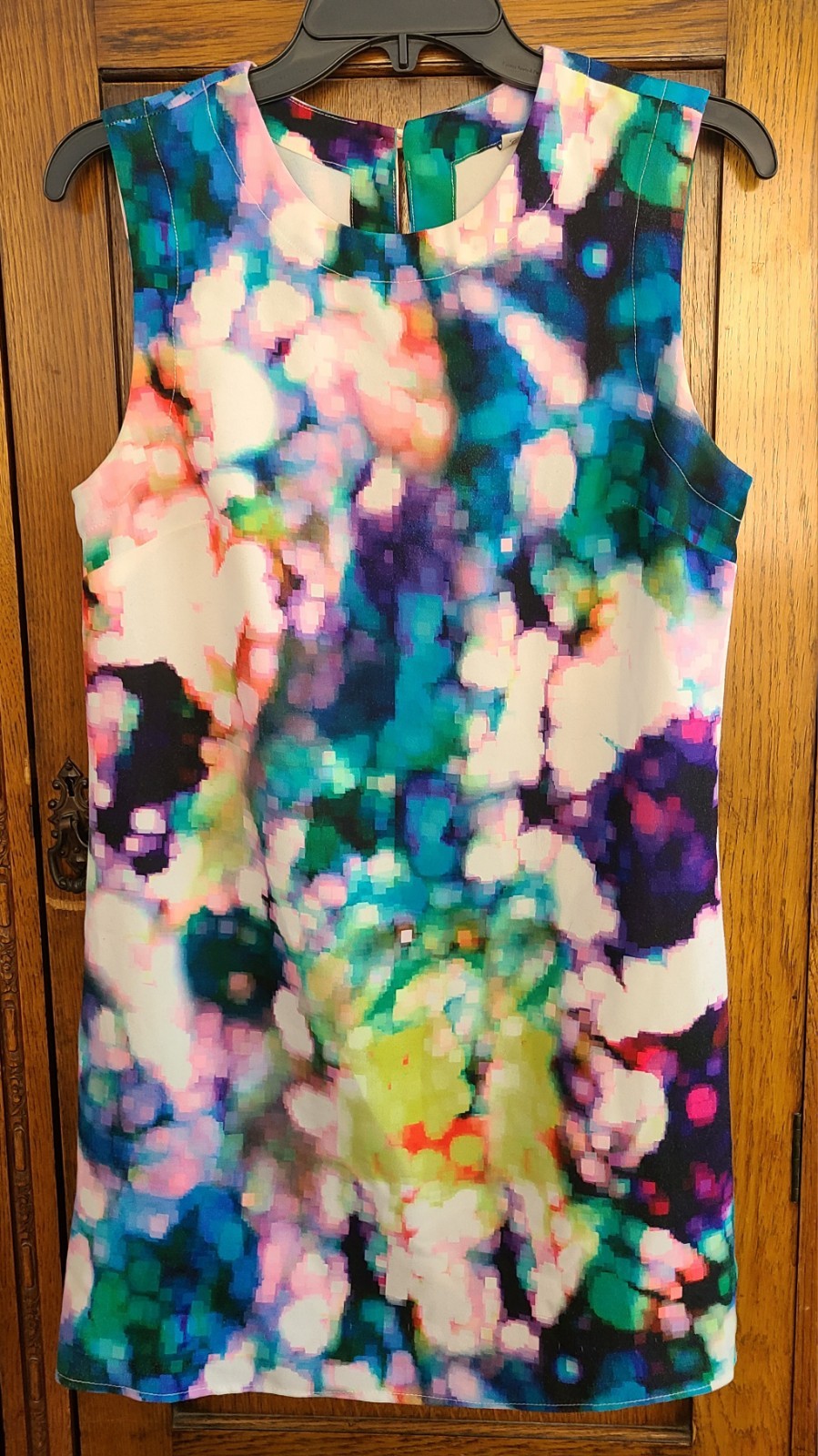 Clove Nordstrom Sleeveless Sheath Mini Dress Size 6 Multi Print Abstract Floral