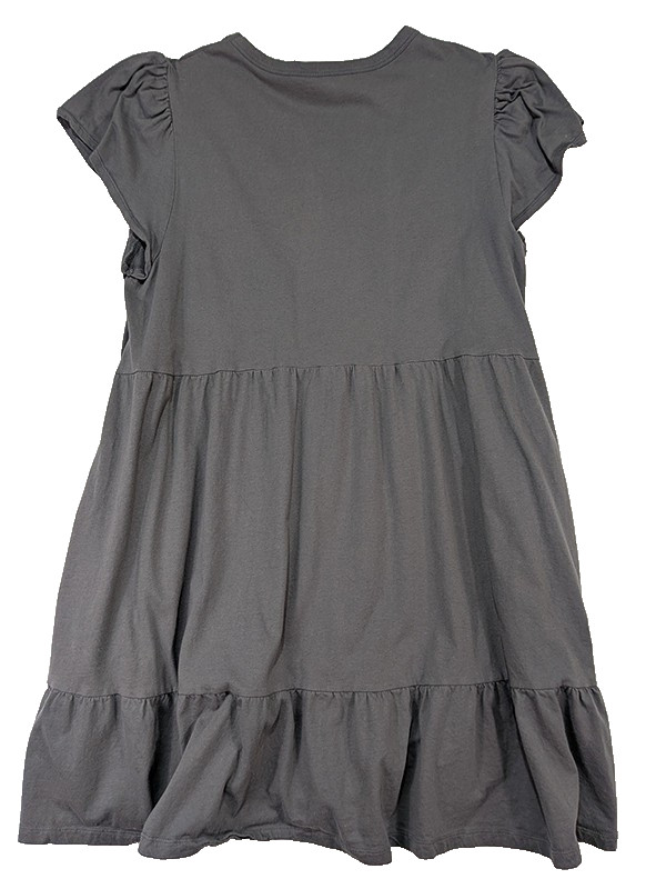 Time & Tru Mini Dress Womens L Gray Cottagecore Whimsigoth 90s Y2K Babydoll Boho