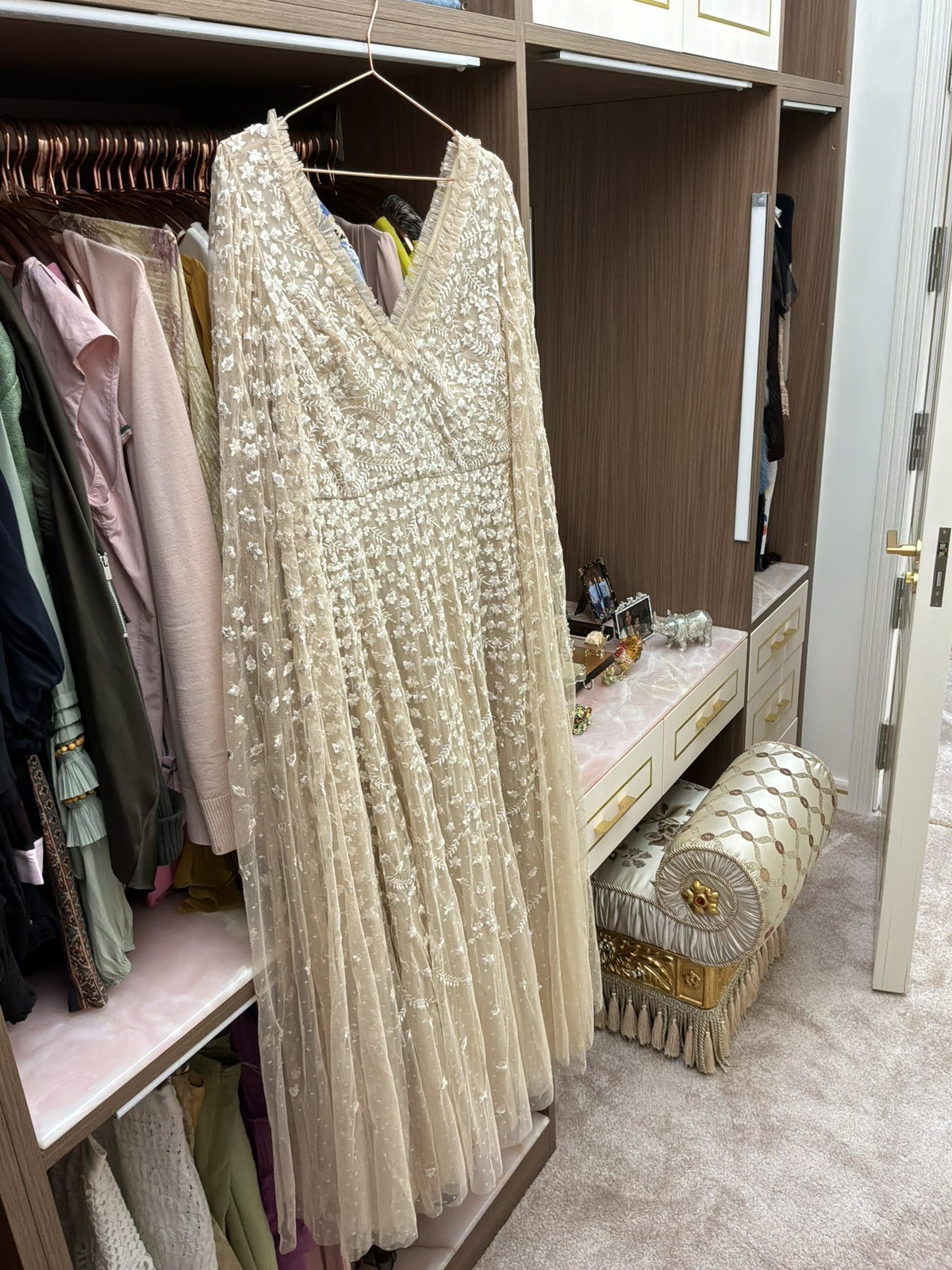 Needle and Thread Clover Cape Ankle Gown