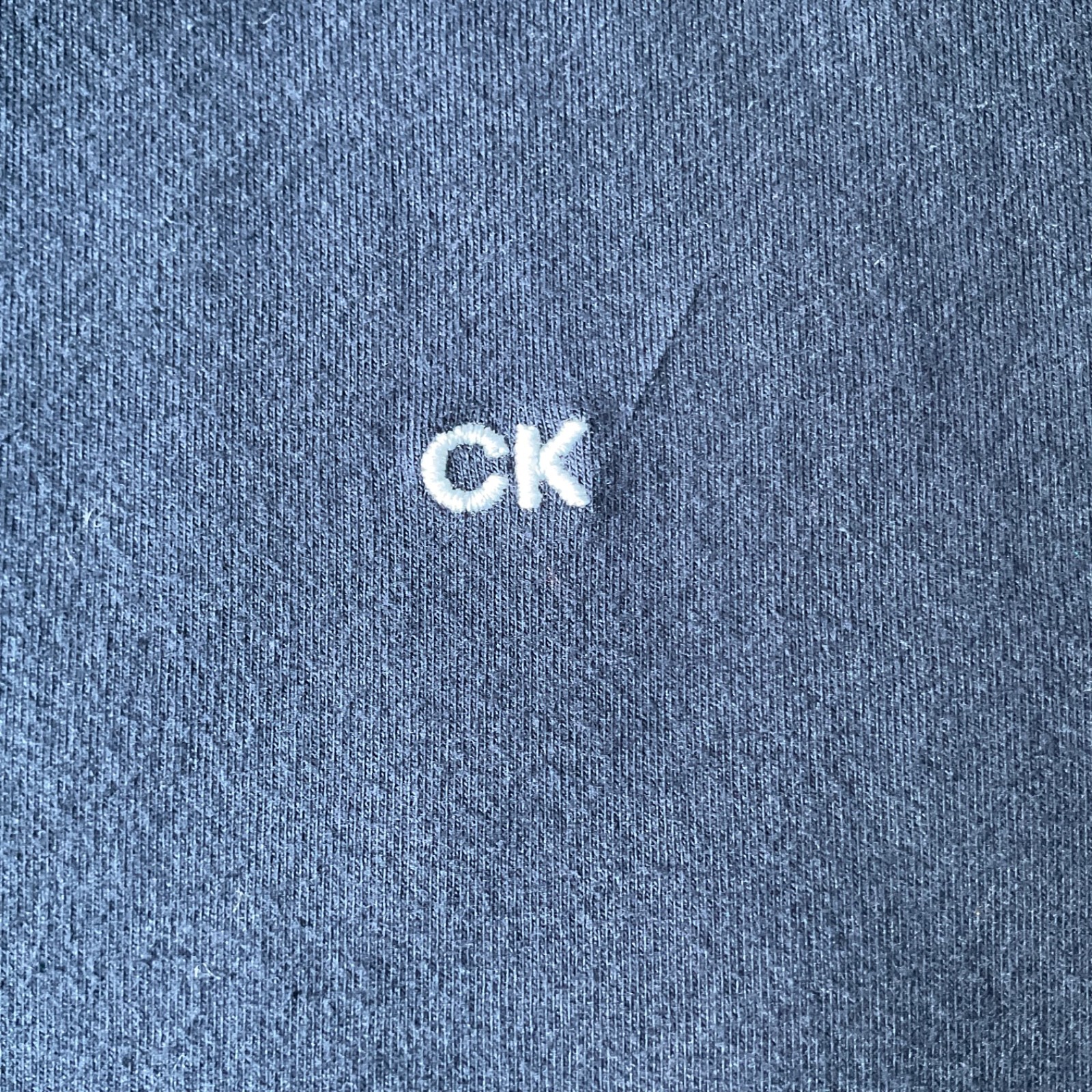 Calvin Klein Navy Blue Polo Dress Size XL Stretch Split Neck Embroidered Logo