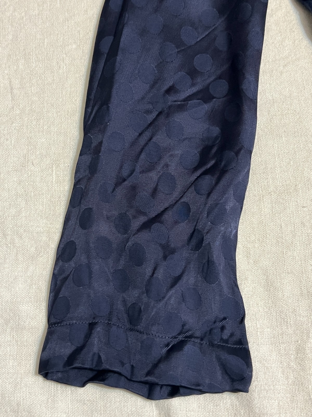 Haven Well Within Shift Dress Navy Polka Dot Jacquard Soft Viscose NWT Size S